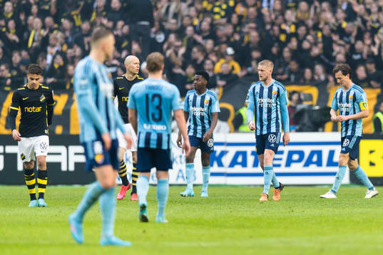 Djurgårdens Kalle Holmberg och Hjalmar Ekdal  deppar