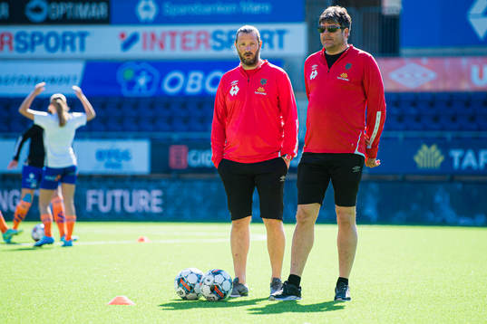 Frode Fagermo, head coach of AaFK Fortuna, and Rune Sunde,
