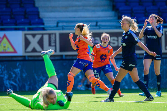 Natalie Granvang Nilsen of AaFK Fortuna celebrates