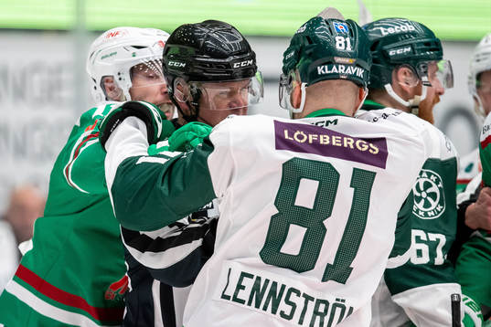 Rögles Mattias Sjögren och Färjestads Theodor Lennström