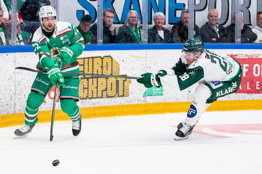 Rögles Daniel Zaar och Färjestads Mattias Göransson