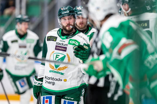 Färjestads Jesse Virtanen jublar