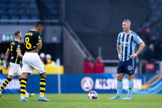Djurgårdens Victor Edvardsen deppar