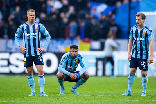 Djurgårdens Elias Andersson, Isak Hien och Hampus Finndell