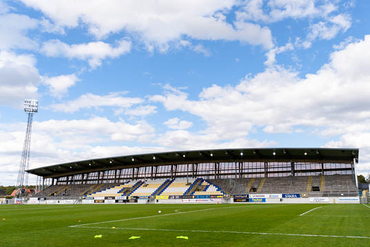 Falcon Alkoholfri Arena före fotbollsmatchen i Ettan