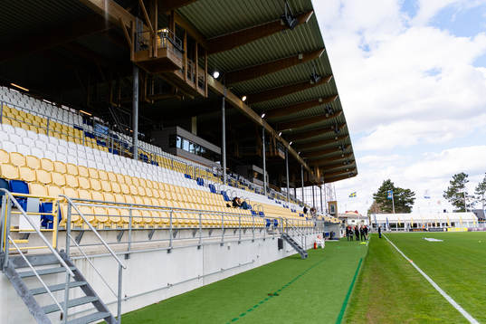 Falcon Alkoholfri Arena före fotbollsmatchen i Ettan