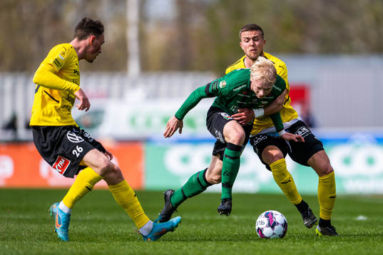 Varbergs André Boman och Mjällbys Jesper Gustavsson