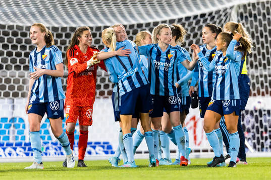 Djurgårdens spelare jublar