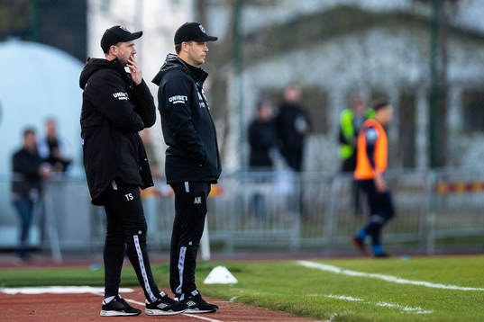 Degerfors tränare Tobias Solberg och tränare Andreas