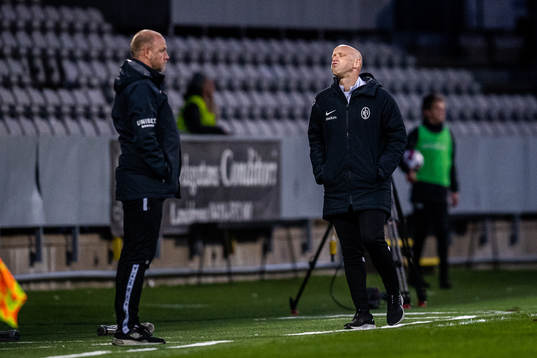 Landskronas tränare Billy Magnusson jublar