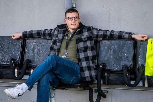 Landskronas Viktor Ekblom på bänken