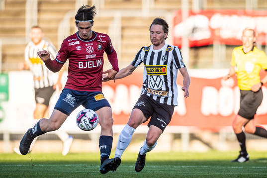 Örgrytes Kevin Ackermann och Landskronas Filip Ottosson