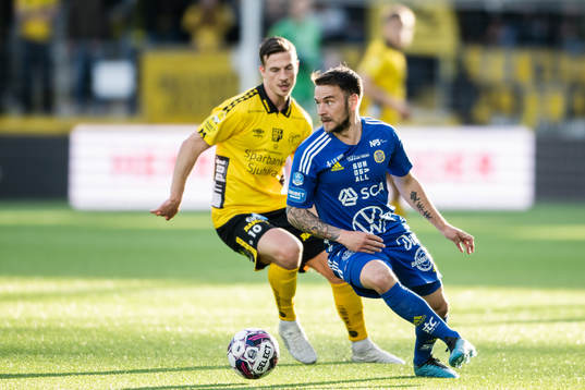 Sundsvalls Pontus Silfwer och Elfsborgs Simon Olsson