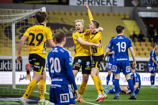 Elfsborgs Sveinn Gudjohnsen och Alexander Bernhardsson