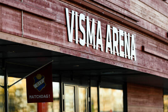 Exteriör vy av Visma arena