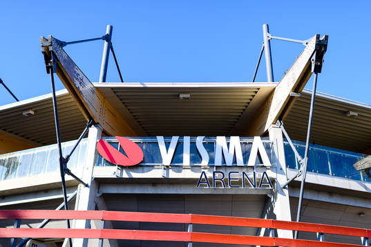 Exteriör vy av Visma arena