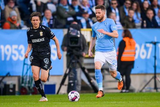 IFK Göteborgs Simon Thern och Malmö FFs Lasse Nielsen