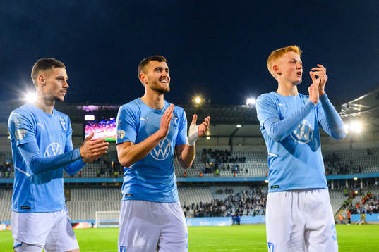 Malmö FFs Veljko Birmancevic, Matej Chalus och Hugo