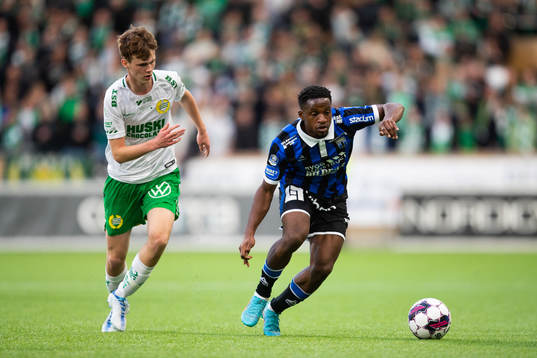 Hammarbys Williot Swedberg och Sirius Kevin Wright