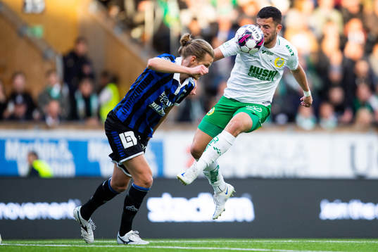 Sirius Tim Björkström och Hammarbys Astrit Selmani