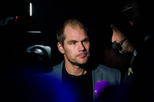 Färjestads tränare Tomas Mitell