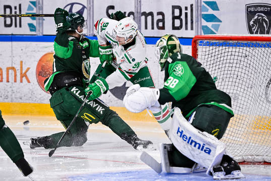 Färjestads Adam Ginning och Rögles Adam Tambellini