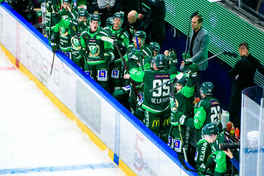 Färjestads spelare jublar