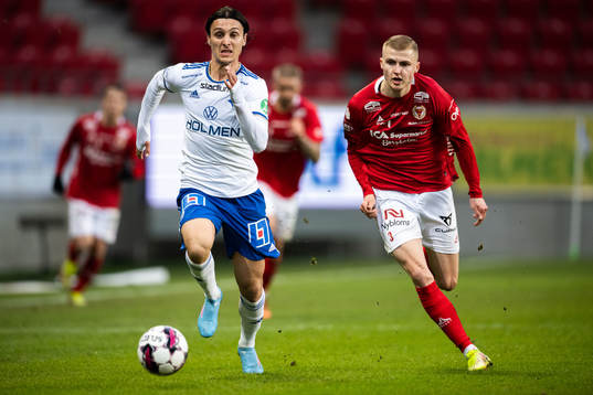Norrköpings Elias Desport och Kalmars Davíd Kristján
