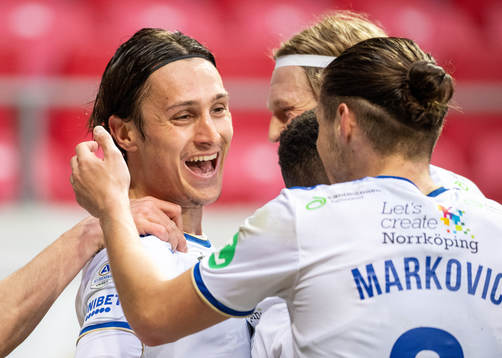 IFK Norrköpings Jonathan Levi jublar