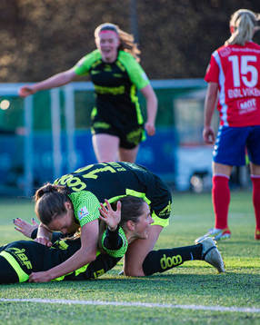 Ingrid Ryland of Brann celebrates