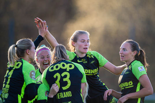 Marthine Østenstad of Brann celebrates