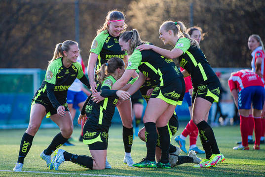 Ingrid Ryland of Brann celebrates