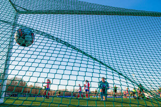 Ingrid Ryland of Brann scores the 0-1 goal behind