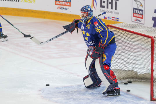 Goalkeeper Marcus Högberg of Sweden at warm up