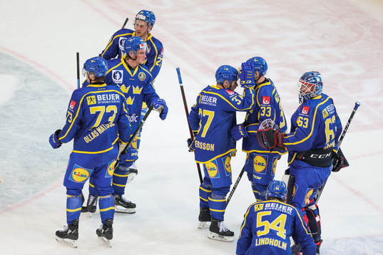 Jesper Pettersson, Albin Lundin and goalkeeper Marcus