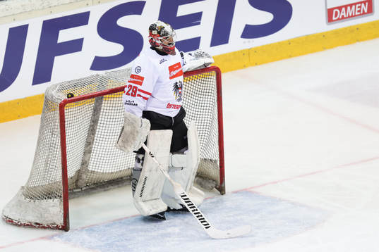 Goalkeeper Bernhard Starkbaum of Austrialooks dejected