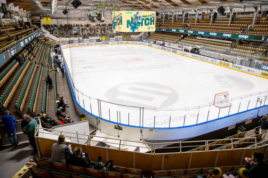 Interiör av Winpos arens innan final fyra i kvalet till