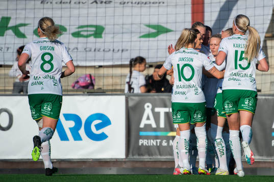 Hammarbys spelare jublar