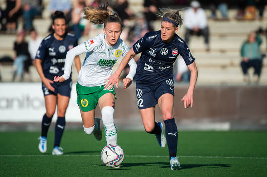 Hammarbys Matilda Vinberg och Rosengårds Olivia Schough