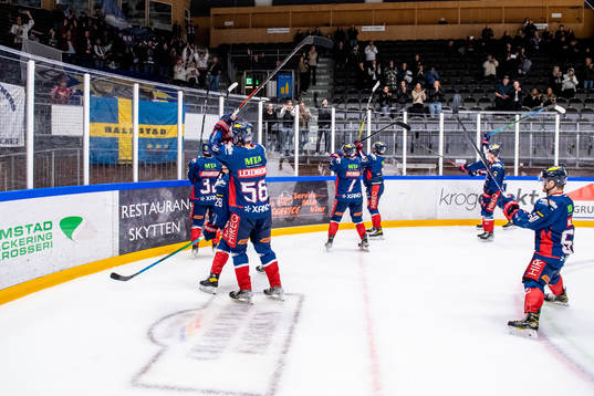 Halmstads spelarna jublar