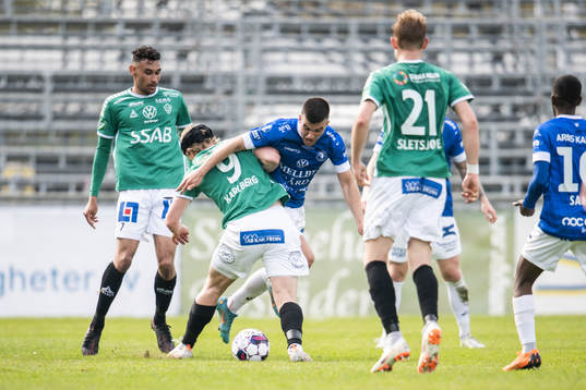 Brages Douglas Karlberg och Trelleborgs Haris Brkic