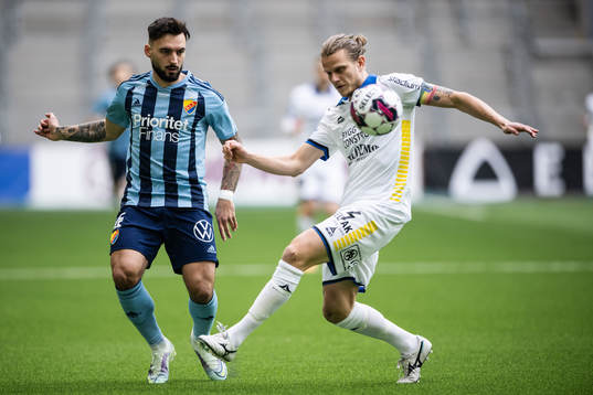 Djurgårdens Sead Haksabanovic och Sirius Tim Björkström