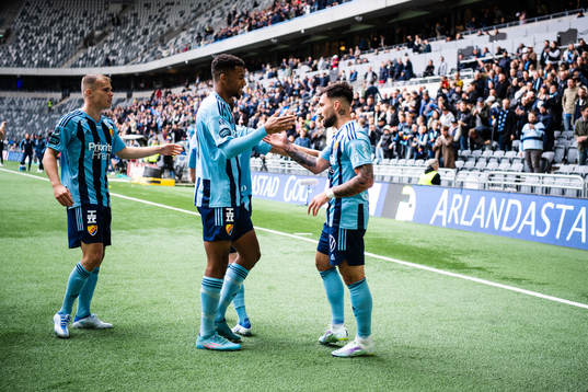 Djurgårdens Sead Haksabanovic jublar