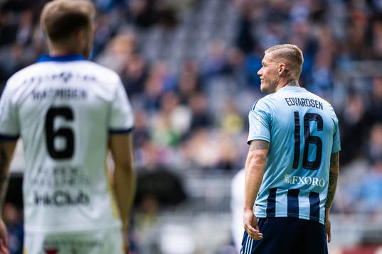 Djurgårdens Victor Edvardsen deppar