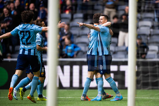 Djurgårdens Haris Radetinac jublar