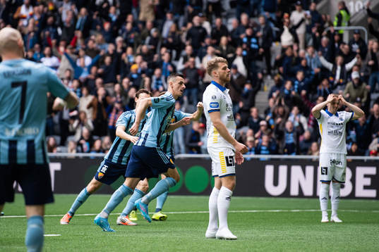 Djurgårdens Haris Radetinac jublar