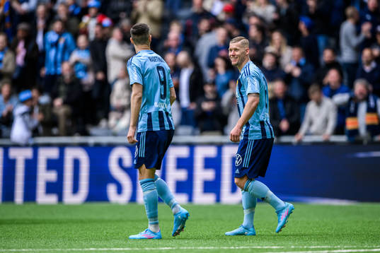 Djurgårdens Haris Radetinac och Victor Edvardsen