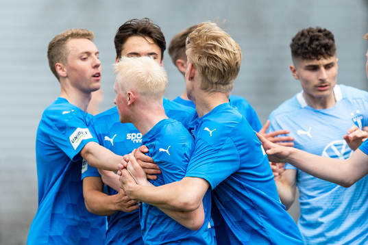 Halmstads spelare jublar