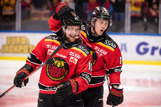 Luleås Einar Emanuelsson och Jonas Berglund jublar