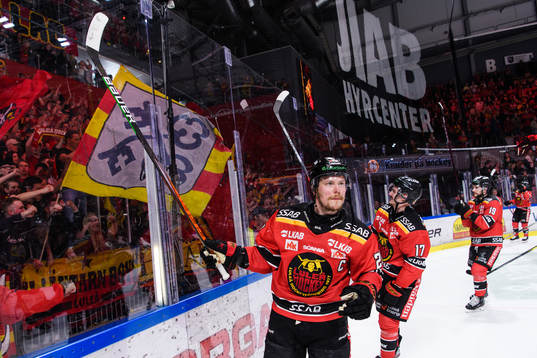 Luleås Erik Gustafsson jublar